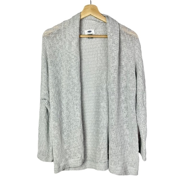 Old Navy Sweaters - Old Navy Light‎ Gray Open Knit Cardigan Sweater XS